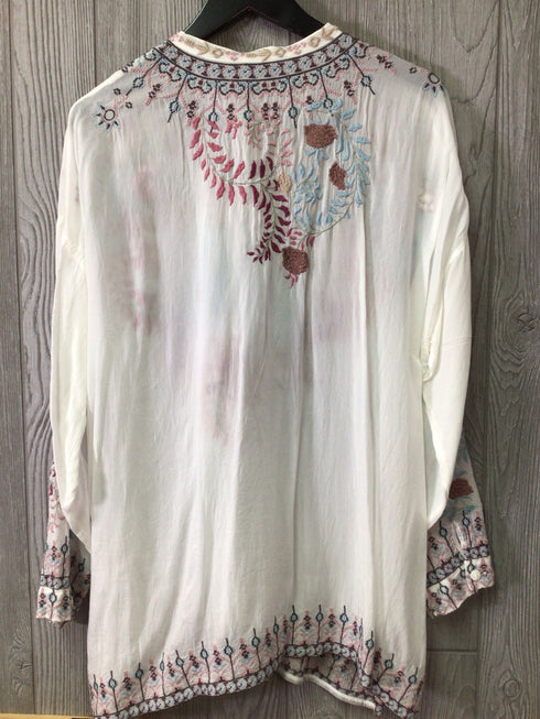 Johnny Was Top Sundae Tunic Embroidered Size Large New