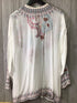 Johnny Was Top Sundae Tunic Embroidered Size Large New