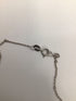 14k White Gold Diamond Horseshoe Pendant Necklace