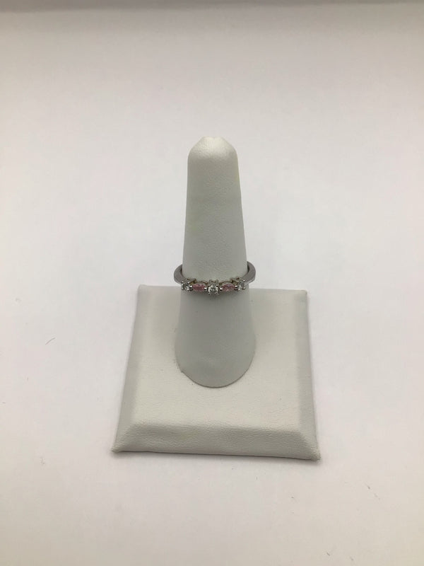 Silver Gemstone Band Ring 8.5