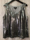 Banana Republic Metallic Tank Top Size Large New Pre-owned