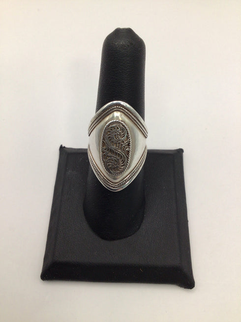 Silver Long Oval Ring
