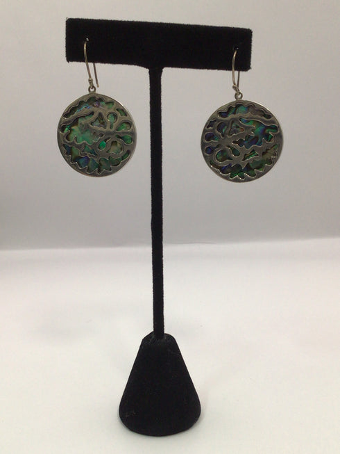 Silver + Abalone Earrings