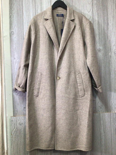 Polo Felted Wool coat Size Large New