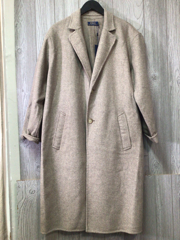 Polo Felted Wool coat Size Large New