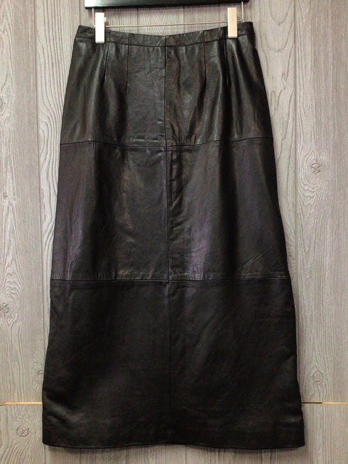 Terry Lewis Leather Pencil Midi Skirt Size Medium
