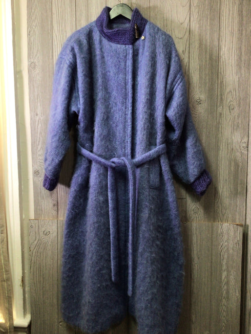 Dogegal Design Mohair Coat Size Large with Belt