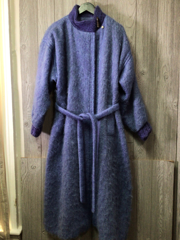 Dogegal Design Mohair Coat Size Large with Belt