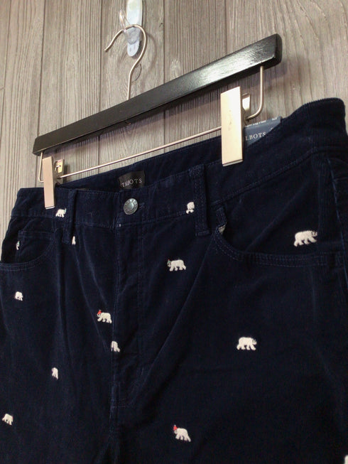 Talbots Santa Bear Cord Pants Size 12P New