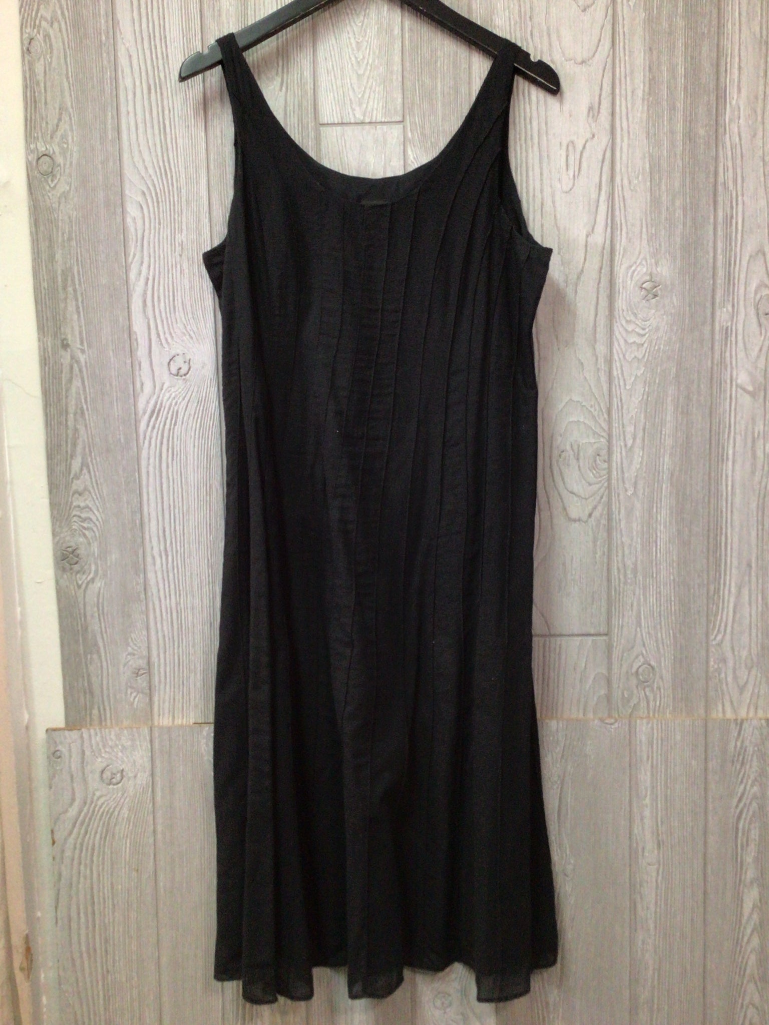 eileen fisher black linen dress EILEEN FISHER ORGANIC LINEN BLACK SHIFT DRESS-SIZEM-EXCELLENT CONDITION!!